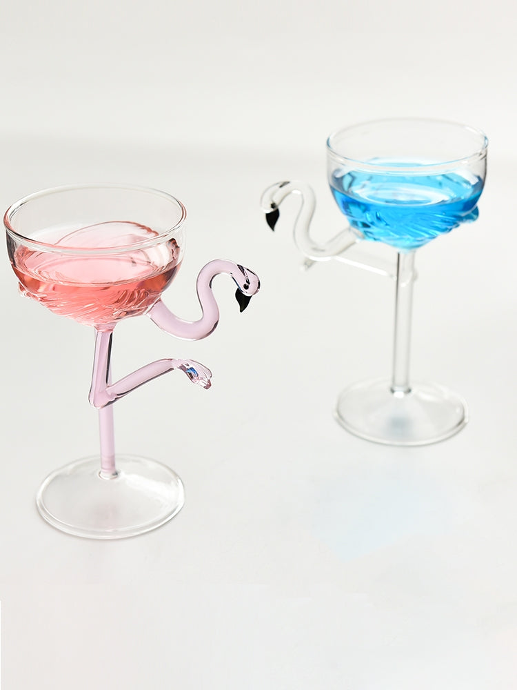 Flamingo Coup Glass