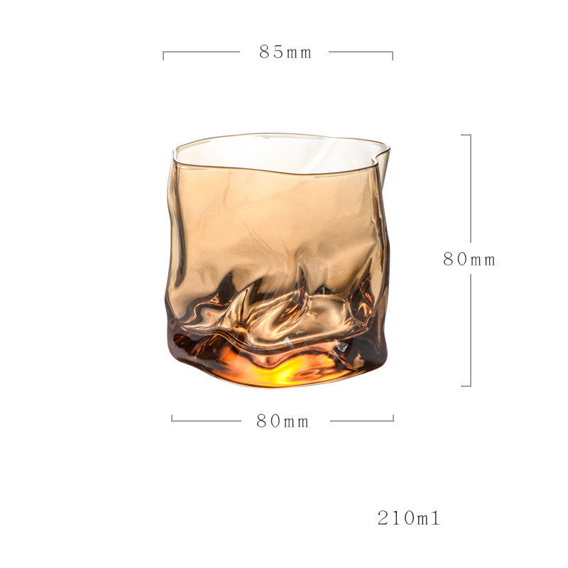 Wavey Crystal whiskey glass