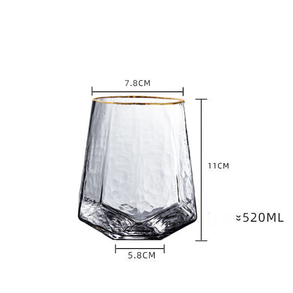 Geo Textured Wine Glass