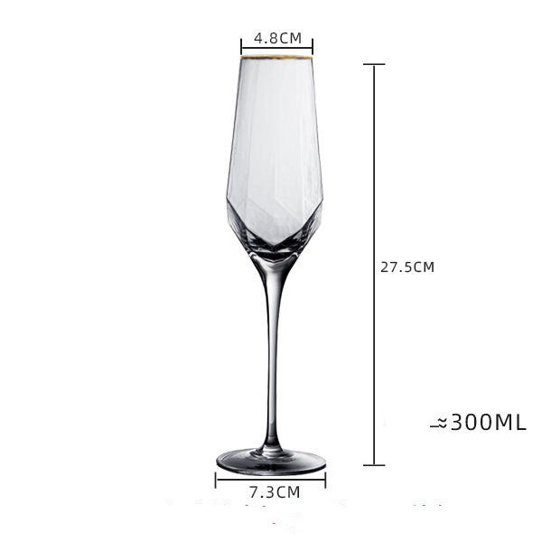 Geo Textured Wine Glass