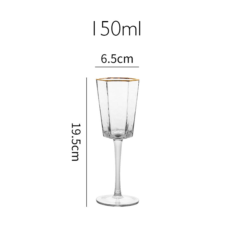 Hexagonal Hammer Champagne Wine Glass