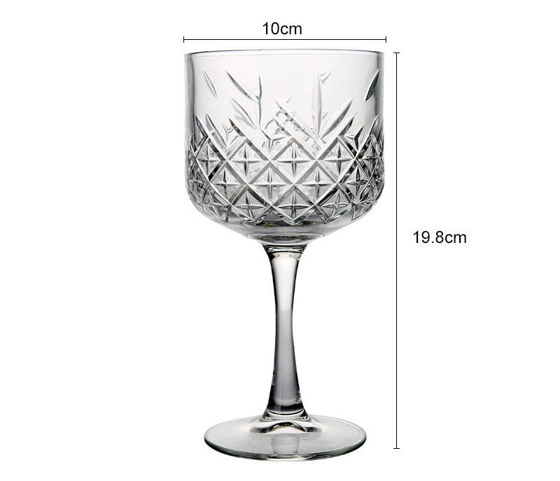 European Style Carved Wide Mouth Champagne Glass