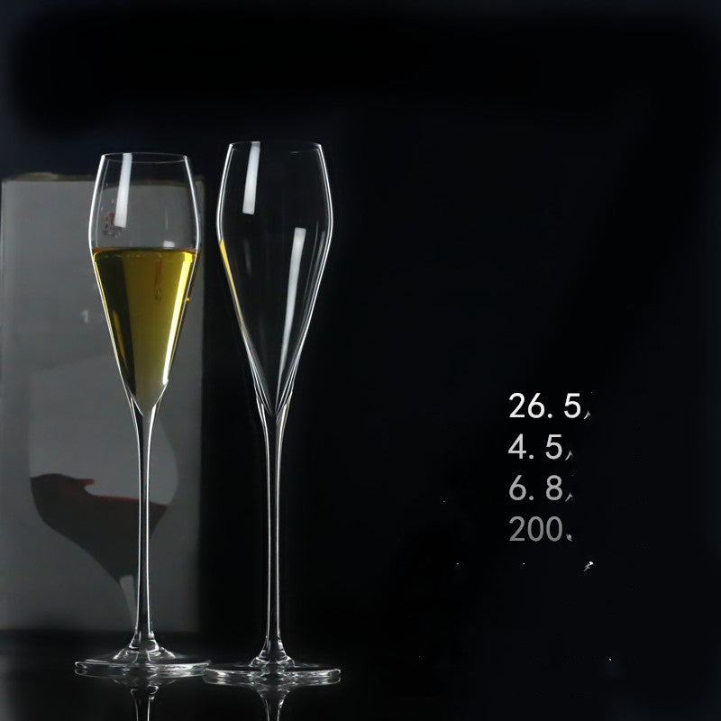 Crystal handmade glass champagne flutes