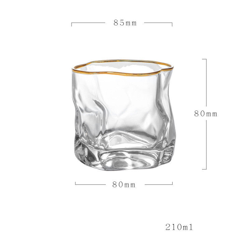 Wavey Crystal whiskey glass