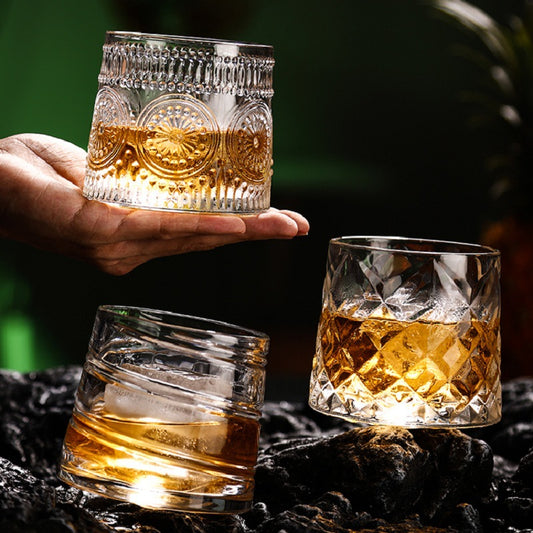 Crystal Spinning Whiskey Glass