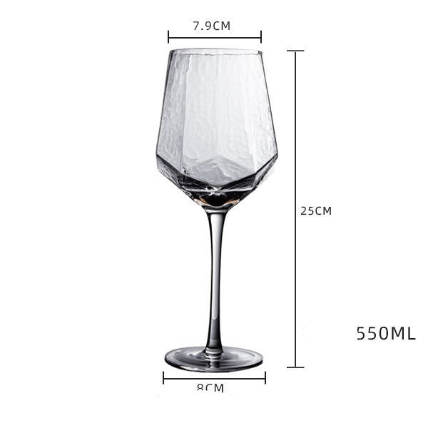 Geo Textured Wine Glass