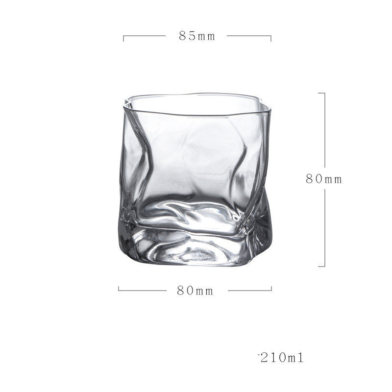 Wavey Crystal whiskey glass