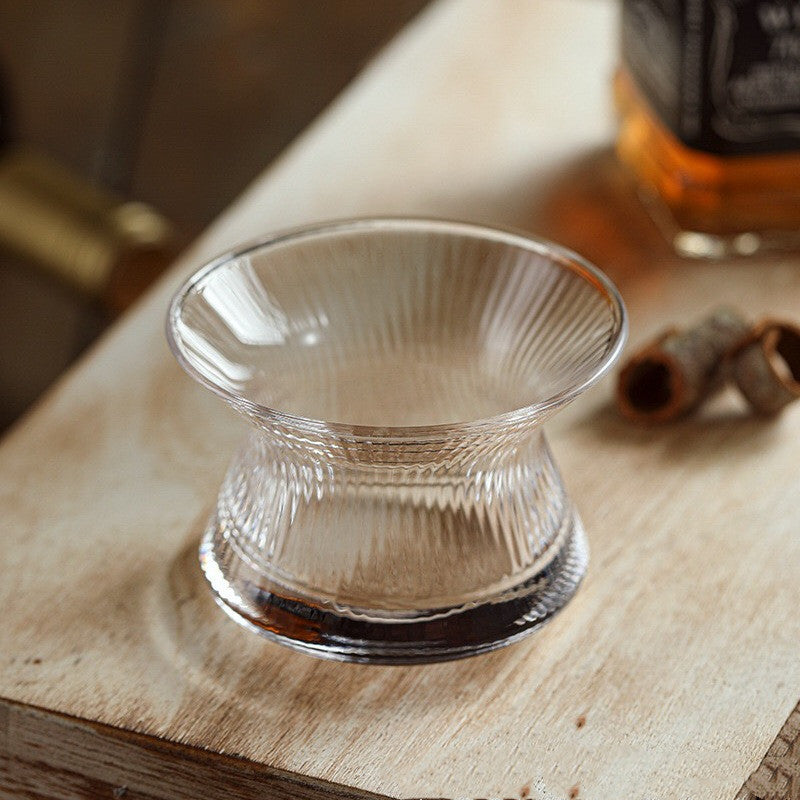 Handmade Crystal Glass Rotating Spirits Cup Tumbler Whiskey Shot Glass