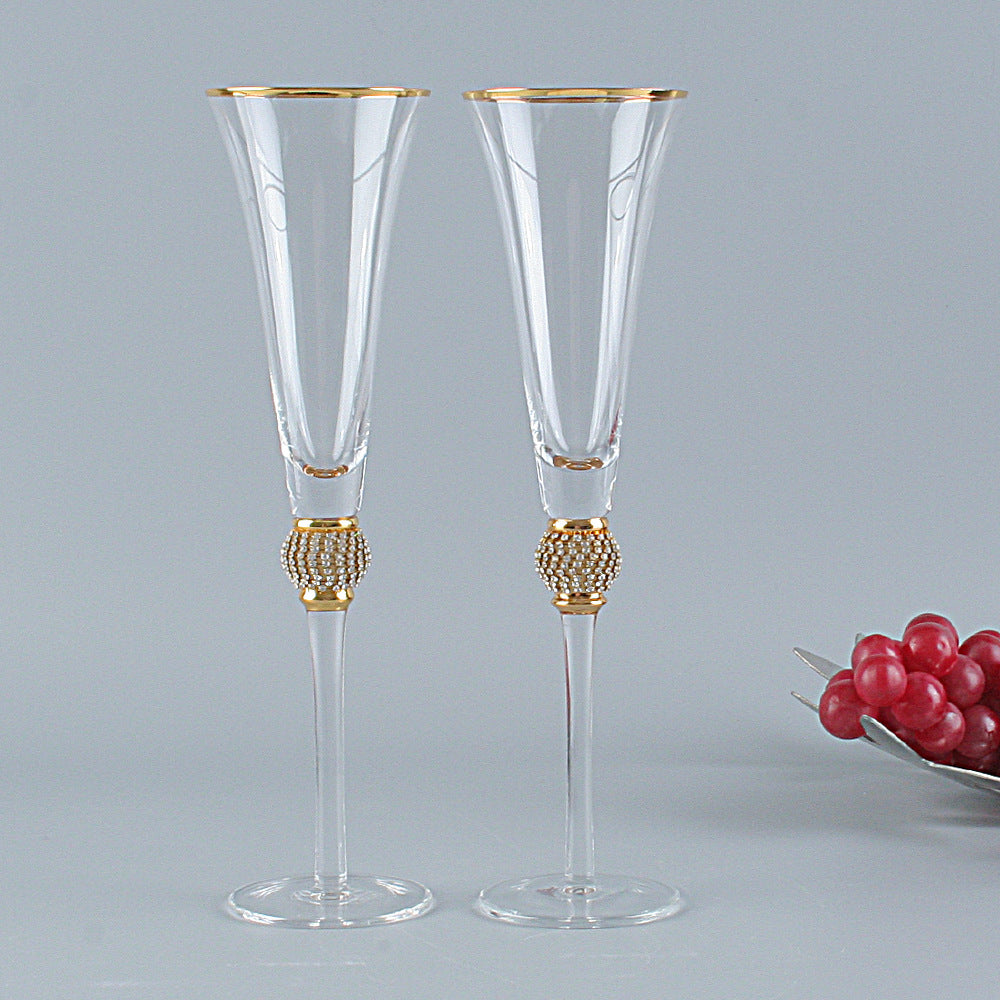 Gilded Crystal Cocktail Glasses