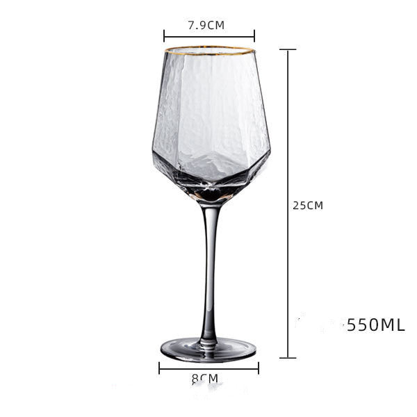 Geo Textured Wine Glass