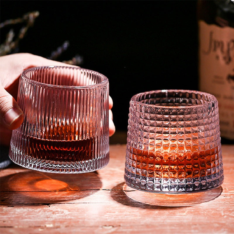 Crystal Spinning Whiskey Glass