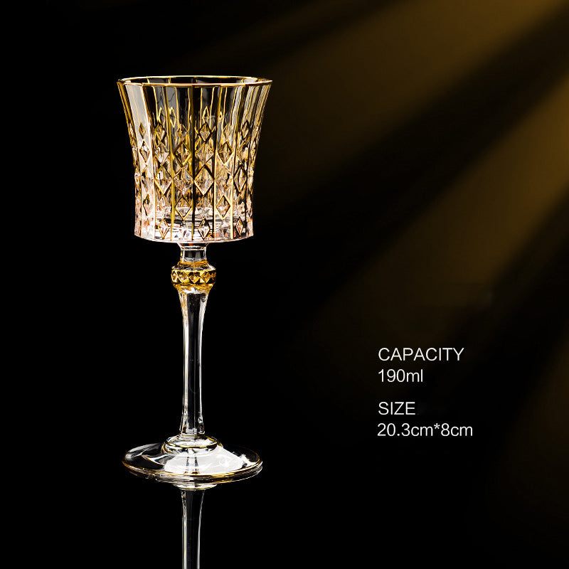 French Imported Golden Luxury CDA Whiskey Glass European Crystal