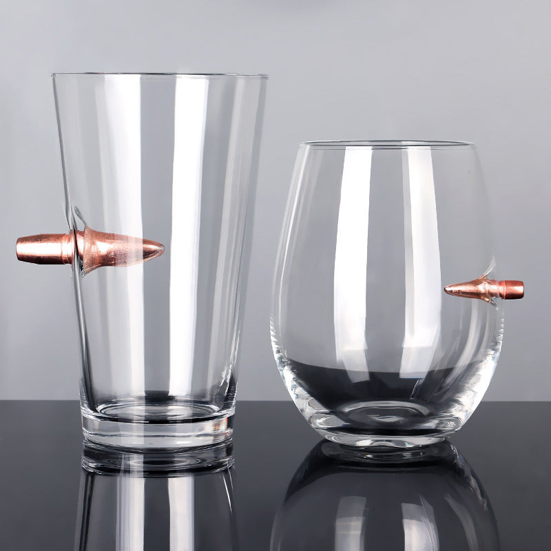 Glass Bullet Creative Shape Of Whiskey Wine Glass