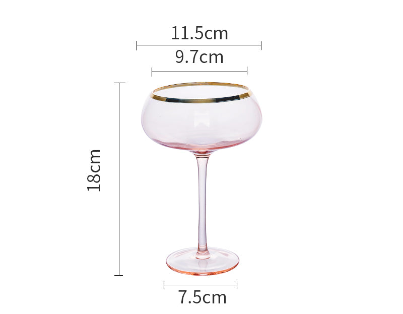 Crystal Rose Gold Wine Glasses