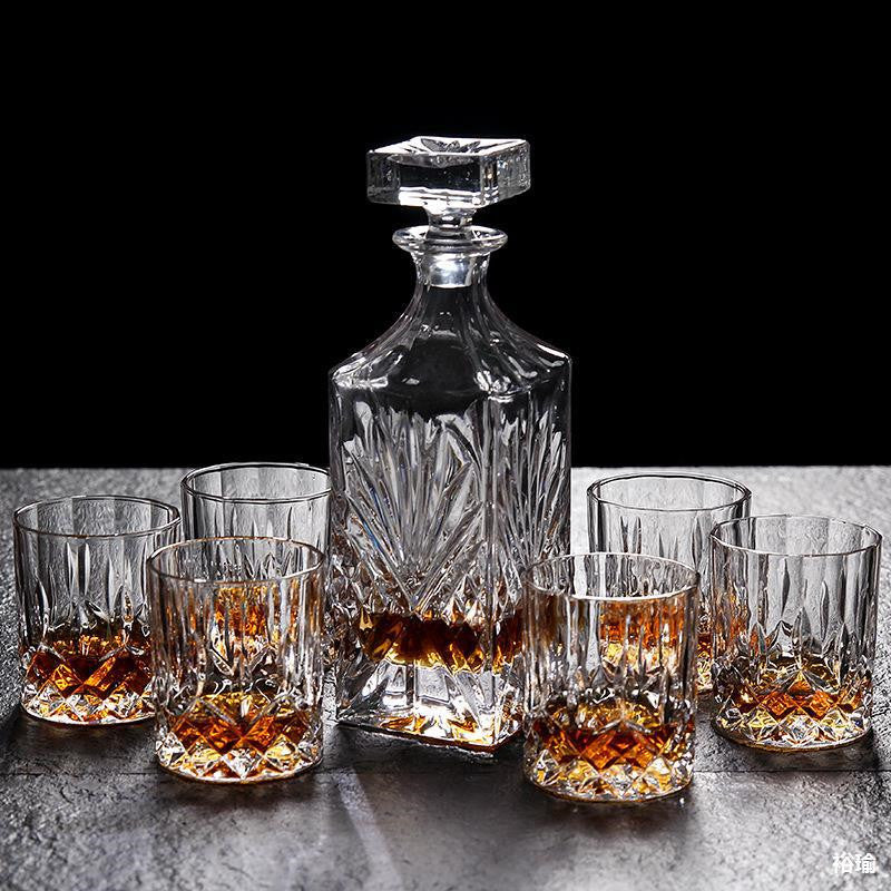 Classic Crystal Whiskey Decanter Set