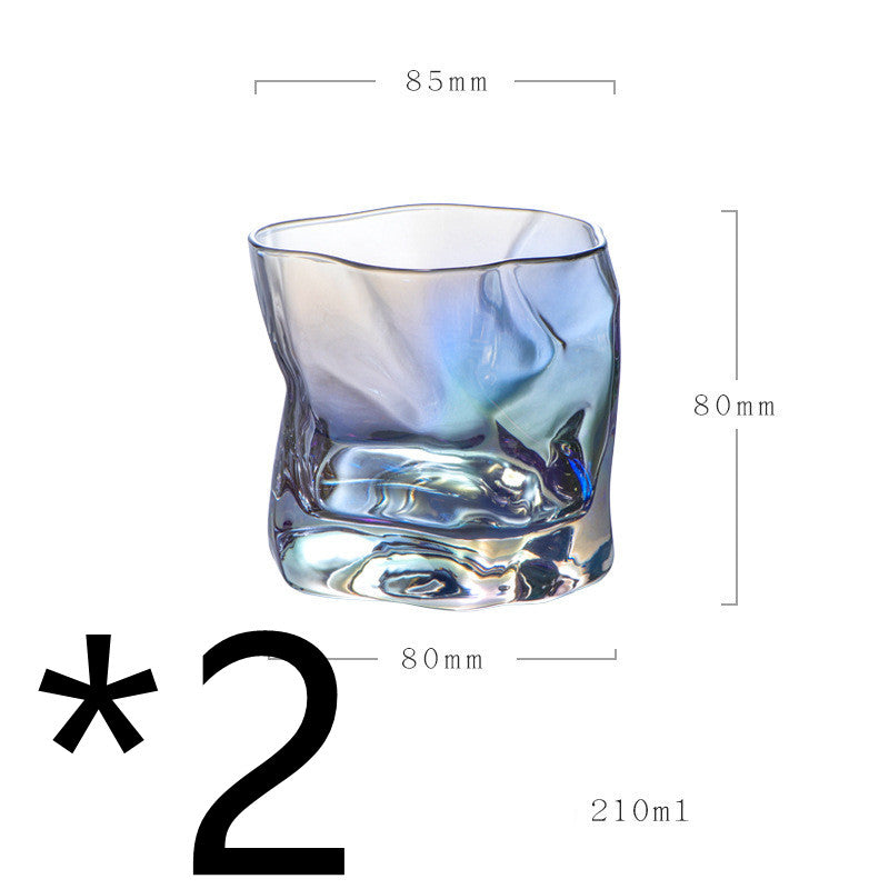 Wavey Crystal whiskey glass