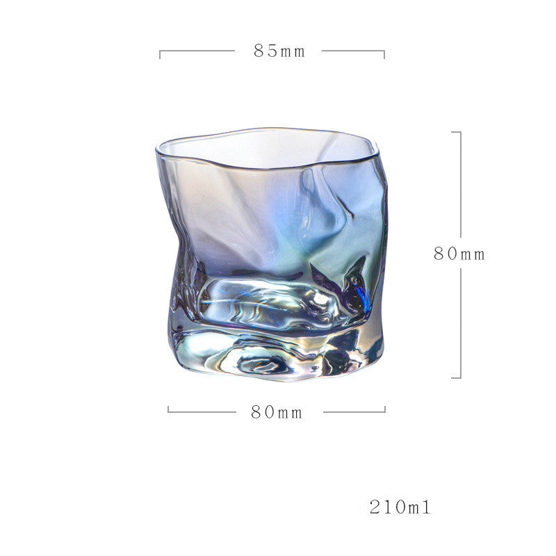 Wavey Crystal whiskey glass