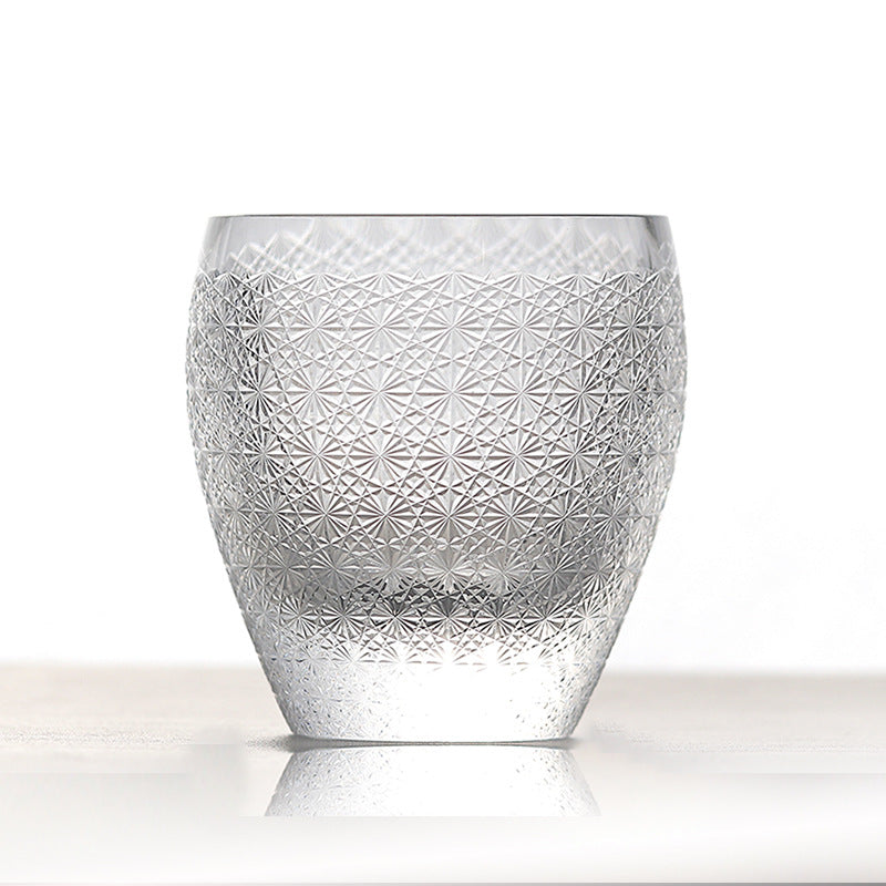 Jinzhi Hand Carved Whiskey Crystal Glass