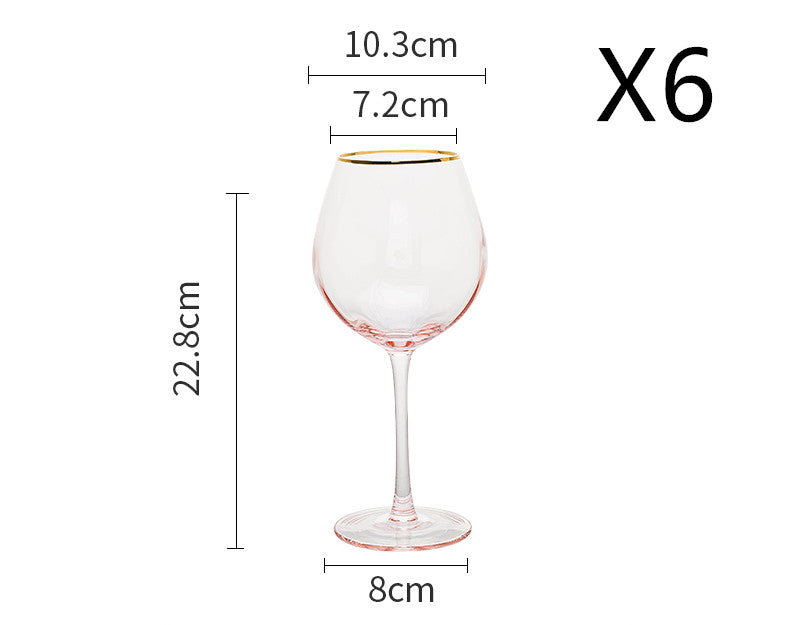 Crystal Rose Gold Wine Glasses