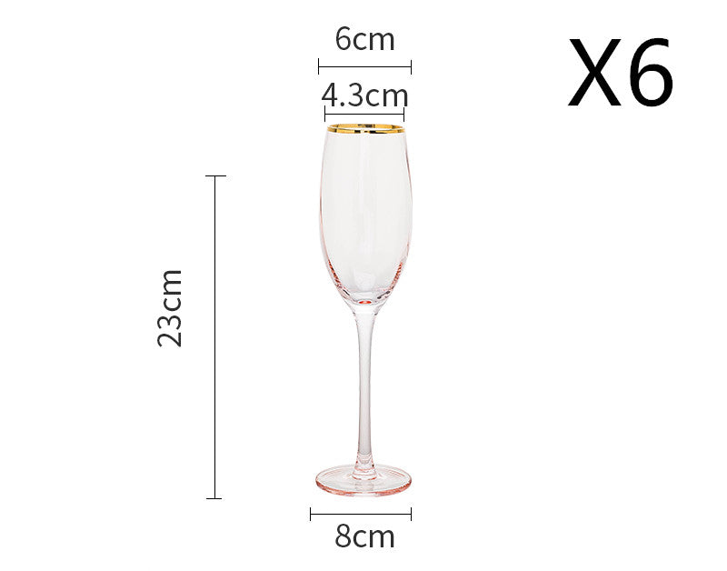 Crystal Rose Gold Wine Glasses