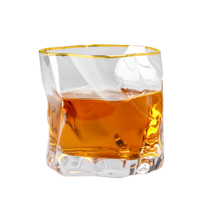 Wavey Crystal whiskey glass