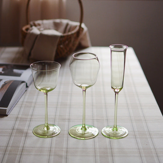 Crystal Green Champagne Glass