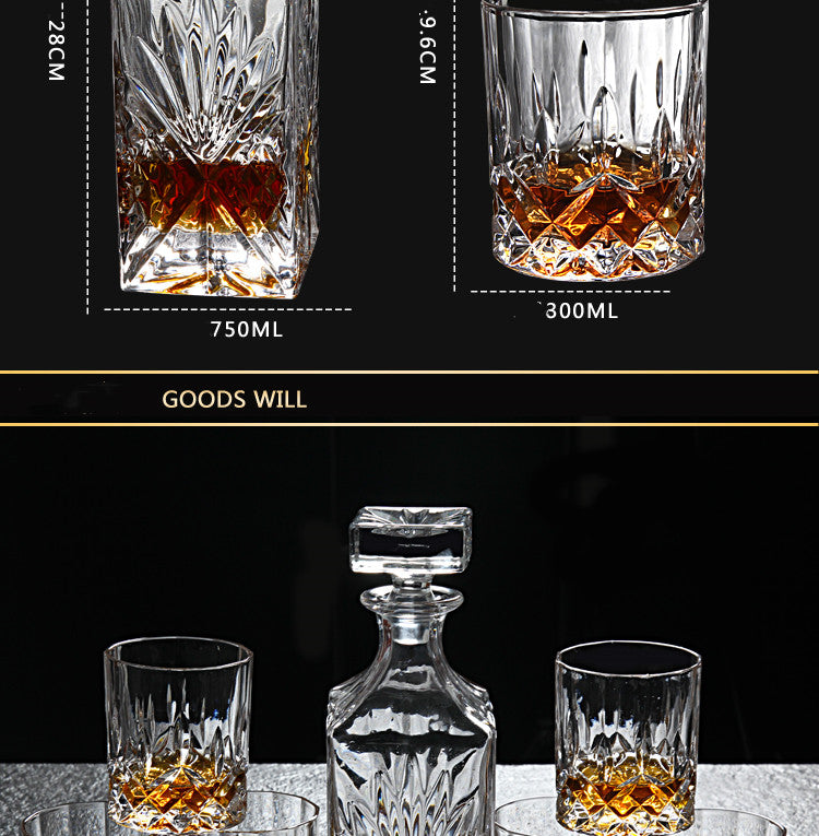 Classic Crystal Whiskey Decanter Set