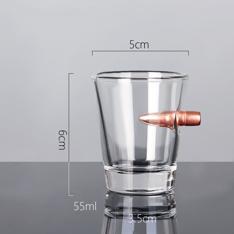 Glass Bullet Creative Shape Of Whiskey Wine Glass