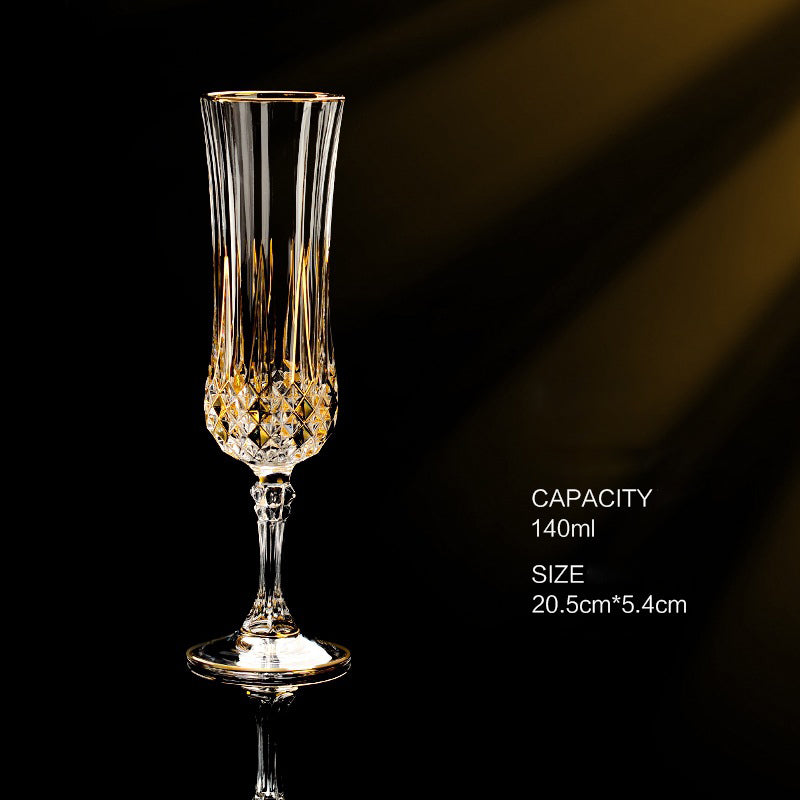 French Imported Golden Luxury CDA Whiskey Glass European Crystal