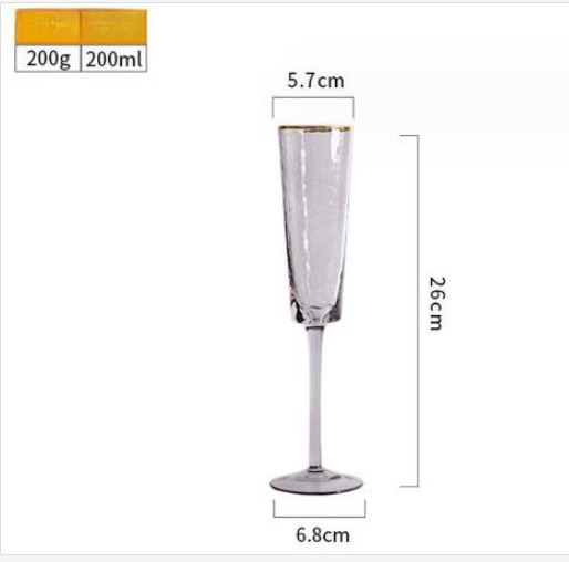 Hammer Golden Edge Crystal Champagne Glass