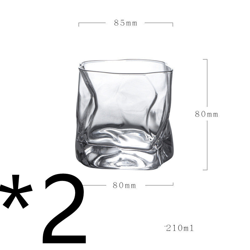 Wavey Crystal whiskey glass