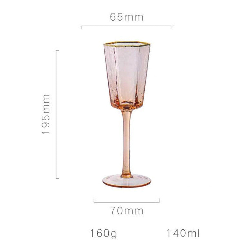 Hexagonal Hammer Champagne Wine Glass