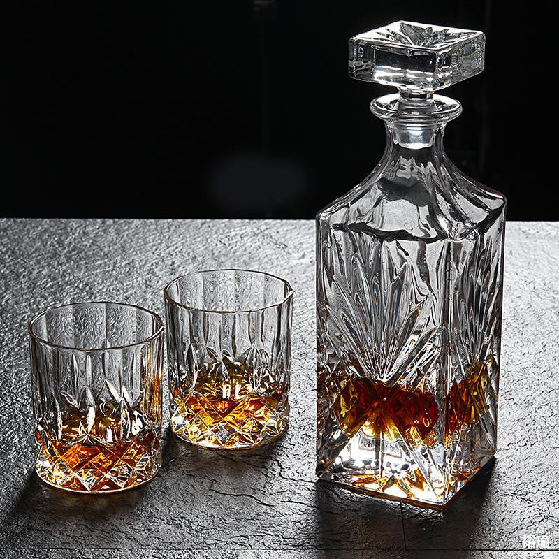 Classic Crystal Whiskey Decanter Set