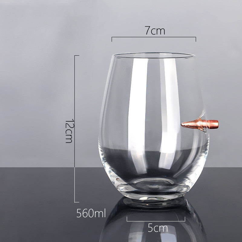 Glass Bullet Creative Shape Of Whiskey Wine Glass