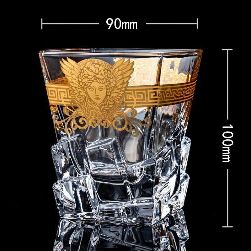 Medusa Head Creative Gold High-end Glass Whiskey Glass Foreign Wine Glass Beer Glass