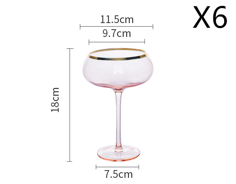 Crystal Rose Gold Wine Glasses