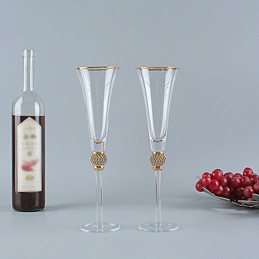 Gilded Crystal Cocktail Glasses