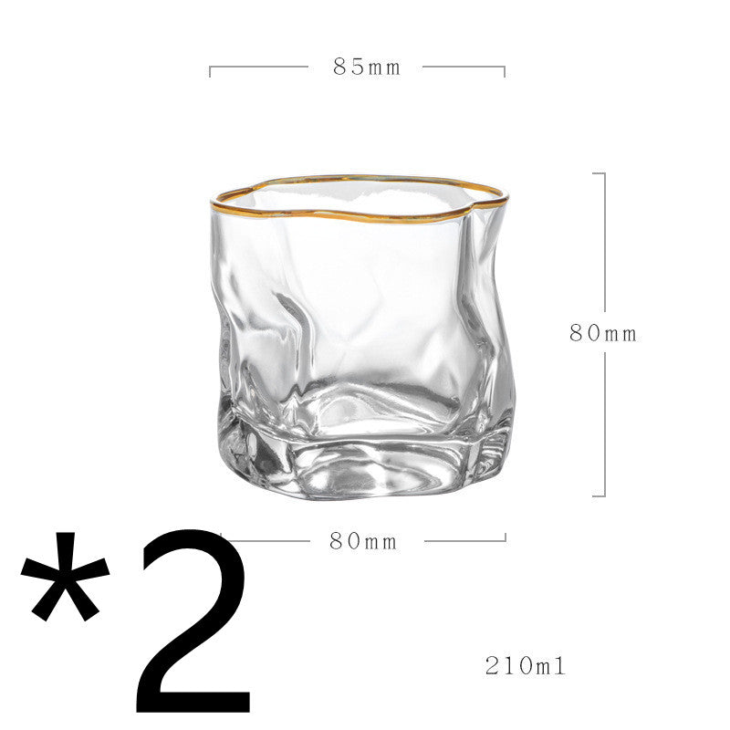 Wavey Crystal whiskey glass