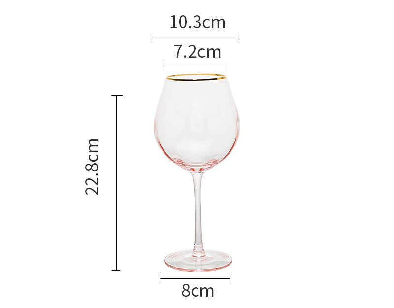 Crystal Rose Gold Wine Glasses