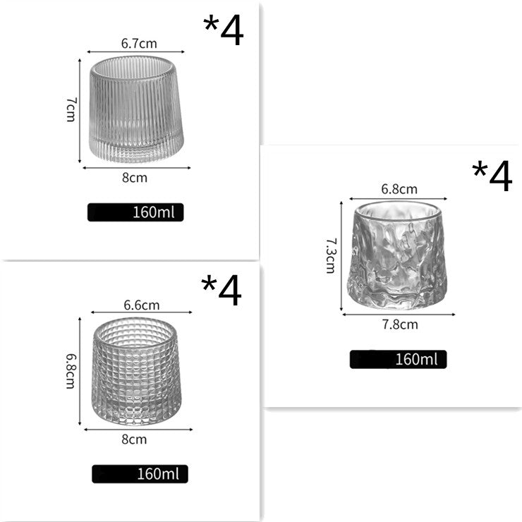 Rotating tumbler whiskey glass