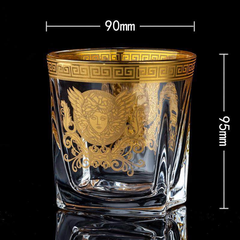 Medusa Head Creative Gold High-end Glass Whiskey Glass Foreign Wine Glass Beer Glass