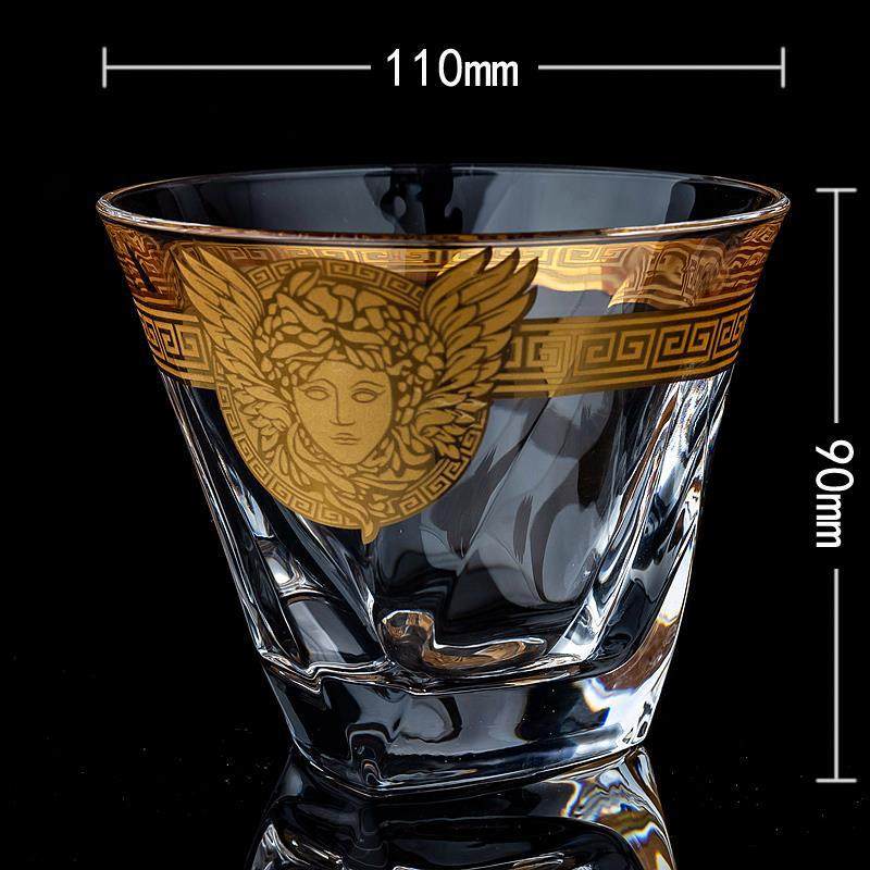 Medusa Head Creative Gold High-end Glass Whiskey Glass Foreign Wine Glass Beer Glass